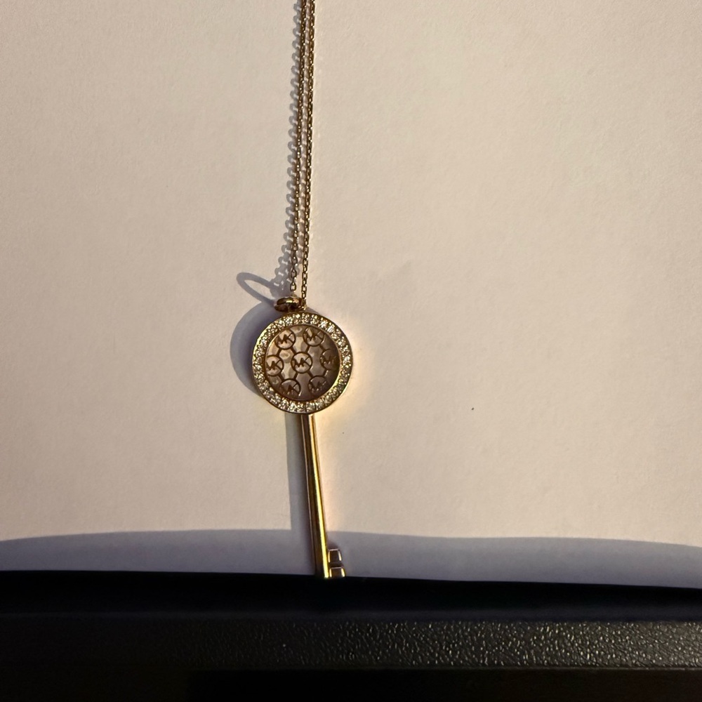 Michael Kors Gold Key Charm Necklace